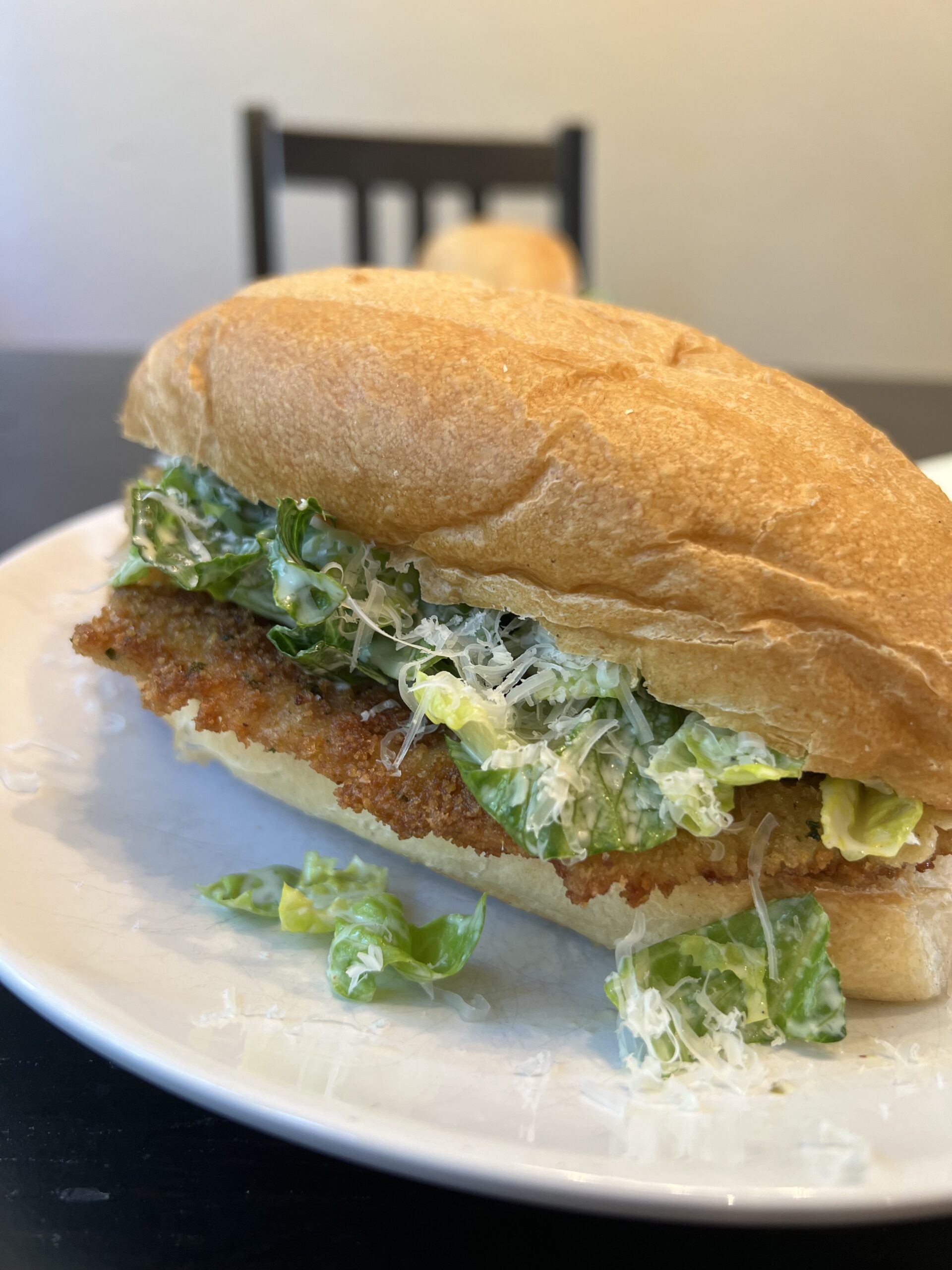 Chicken Cutlet Caesar Sandwich