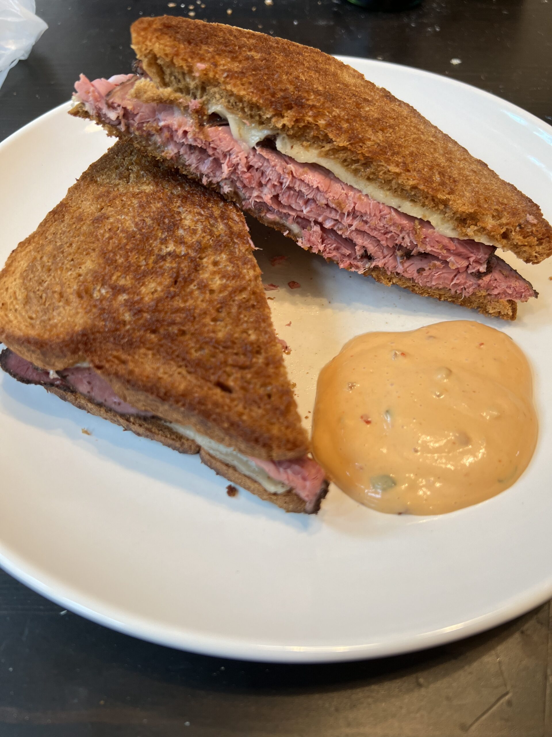 Pastrami Melts on Rye