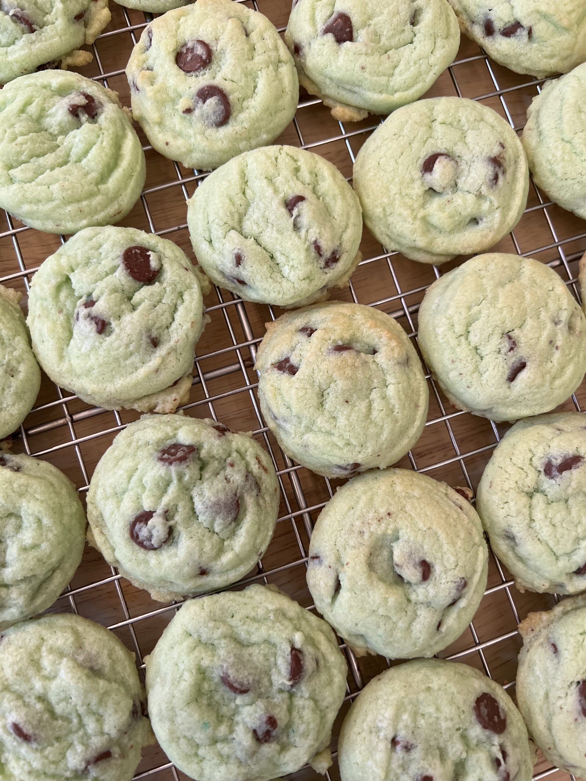 Mint Chocolate Chip Cookies