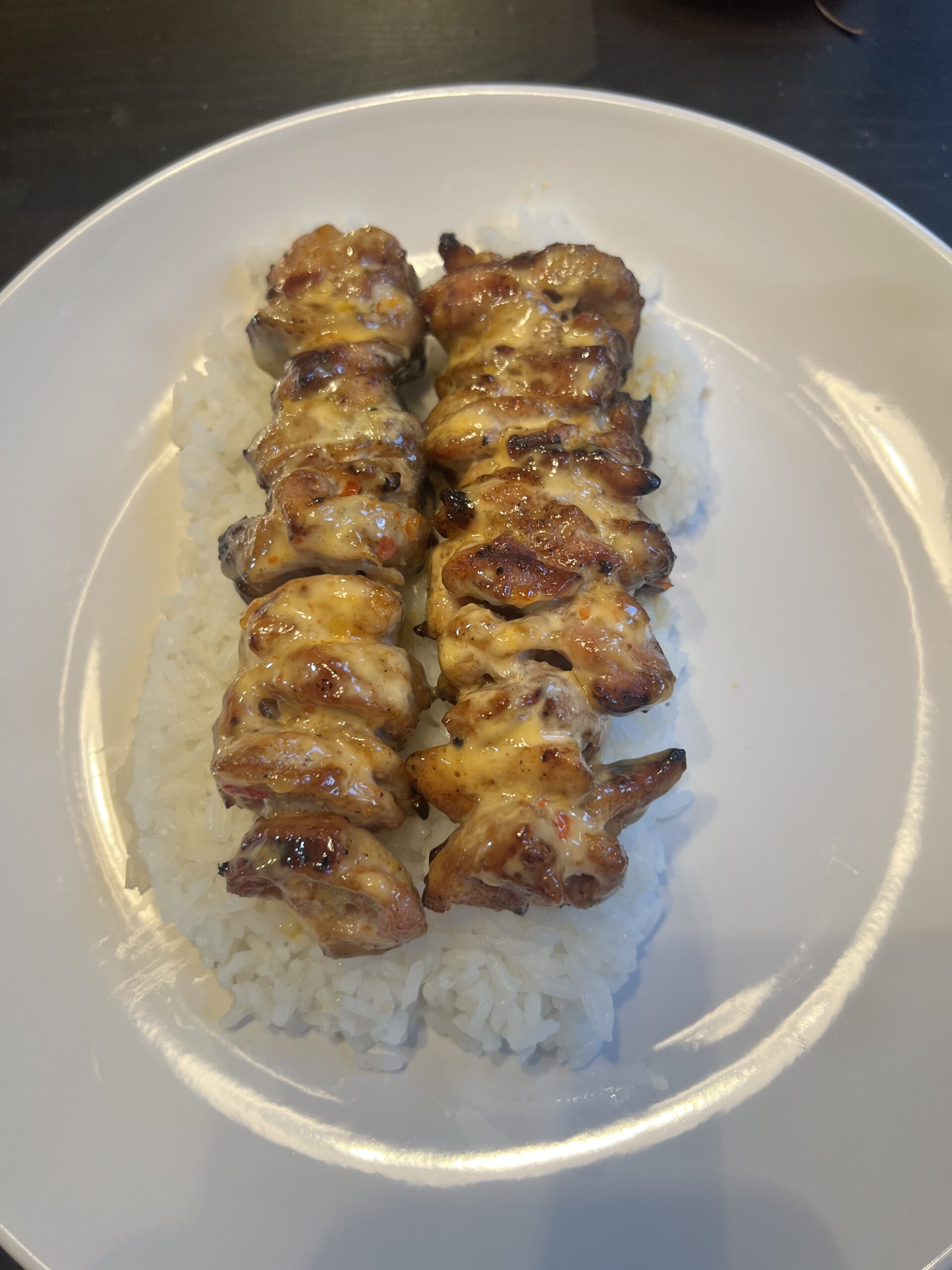 Bang Bang Chicken Skewers