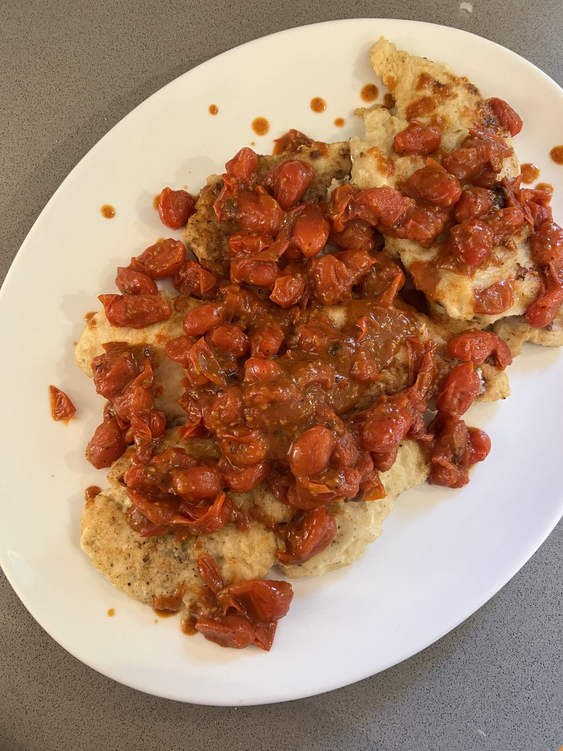 Lemon Garlic Chicken with Cherry Tomatoes