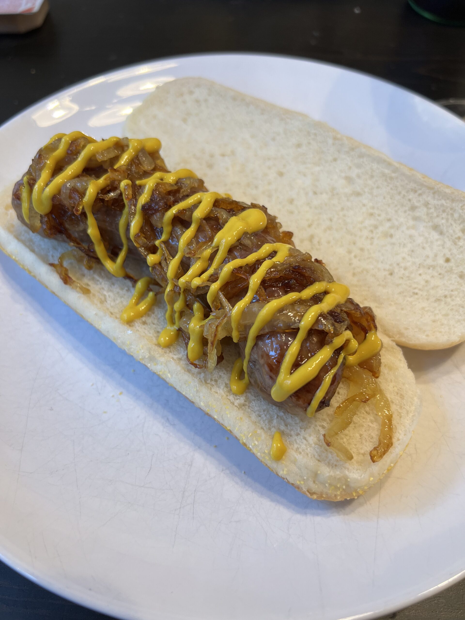 Brats with Caramelized Onions